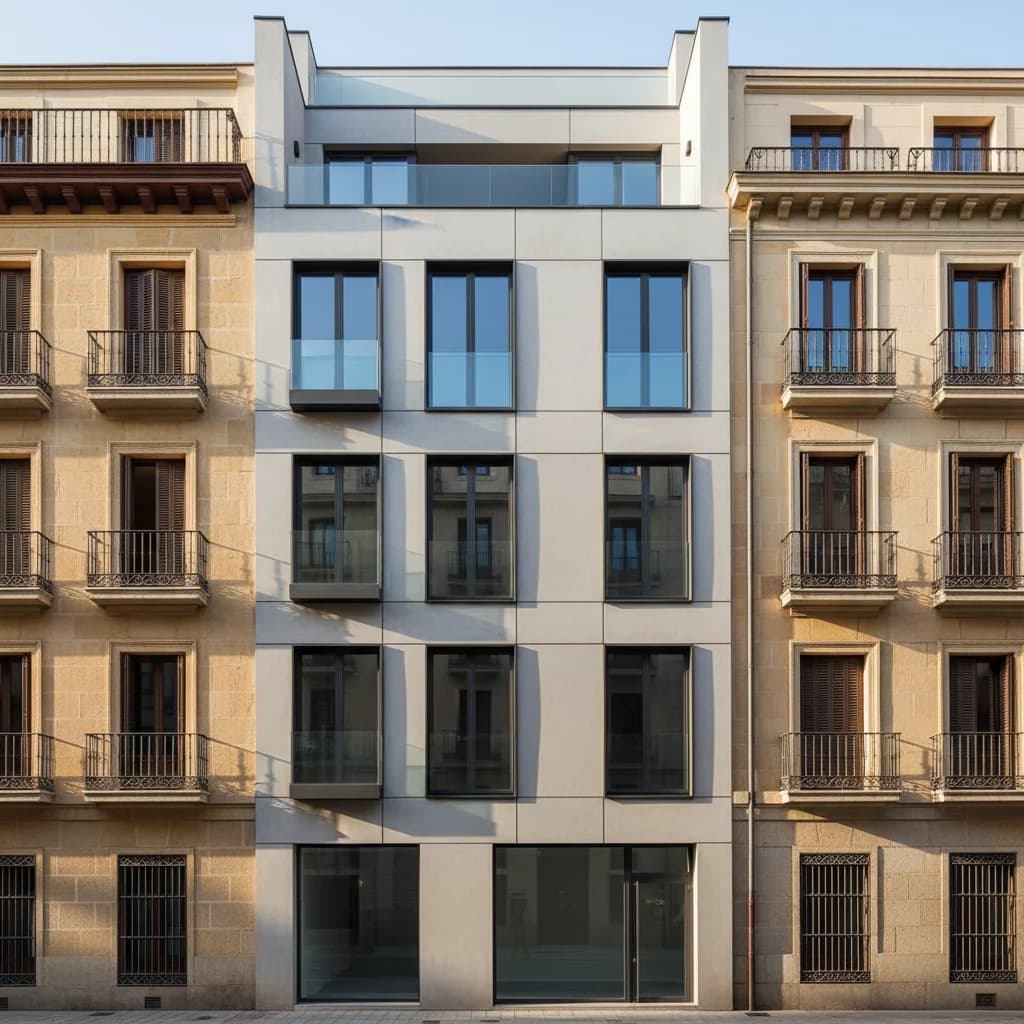 Architectural facade detail representing residential renovation quality.