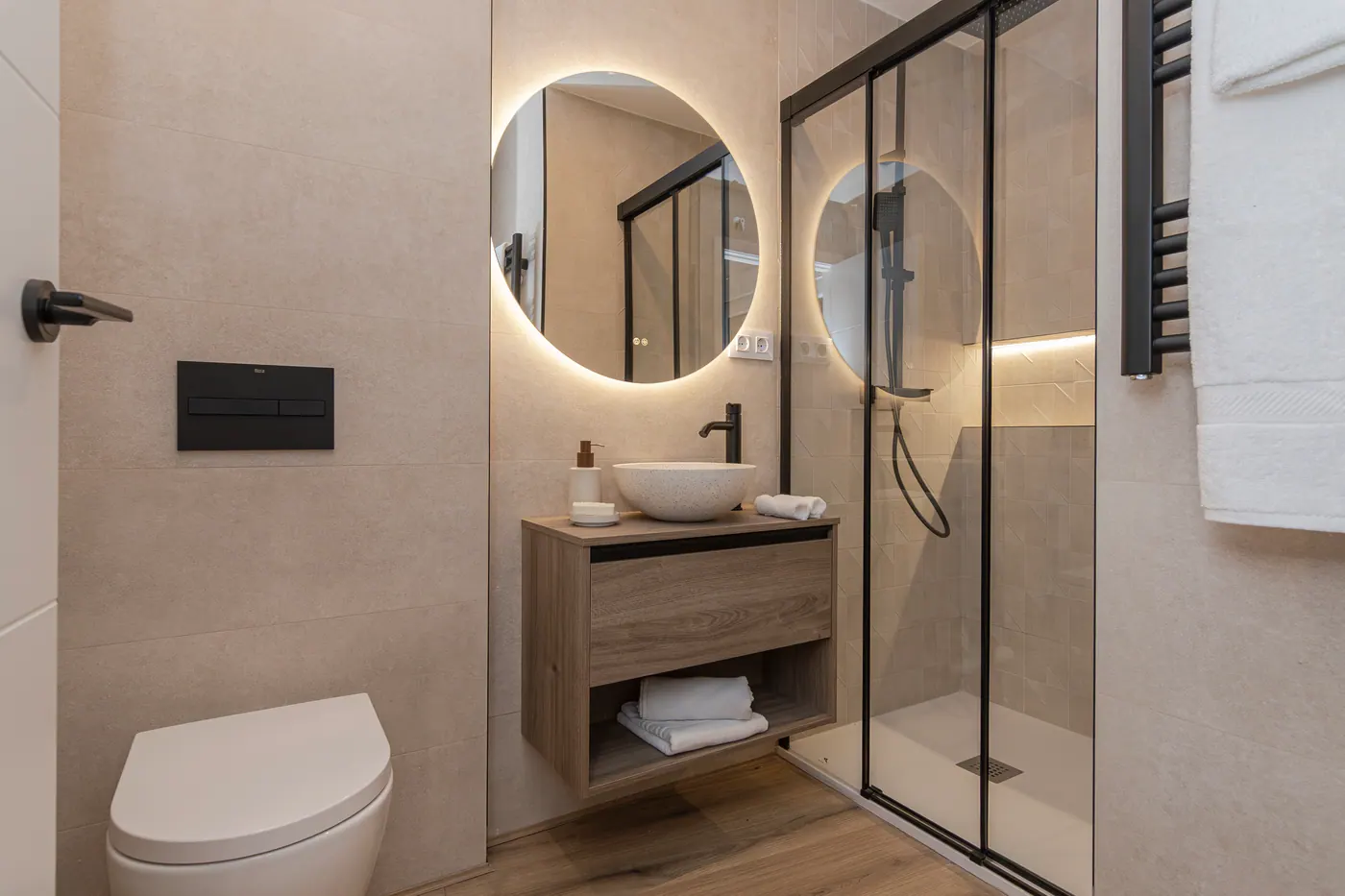 Bathroom finish detail from the Huertas 53 project.